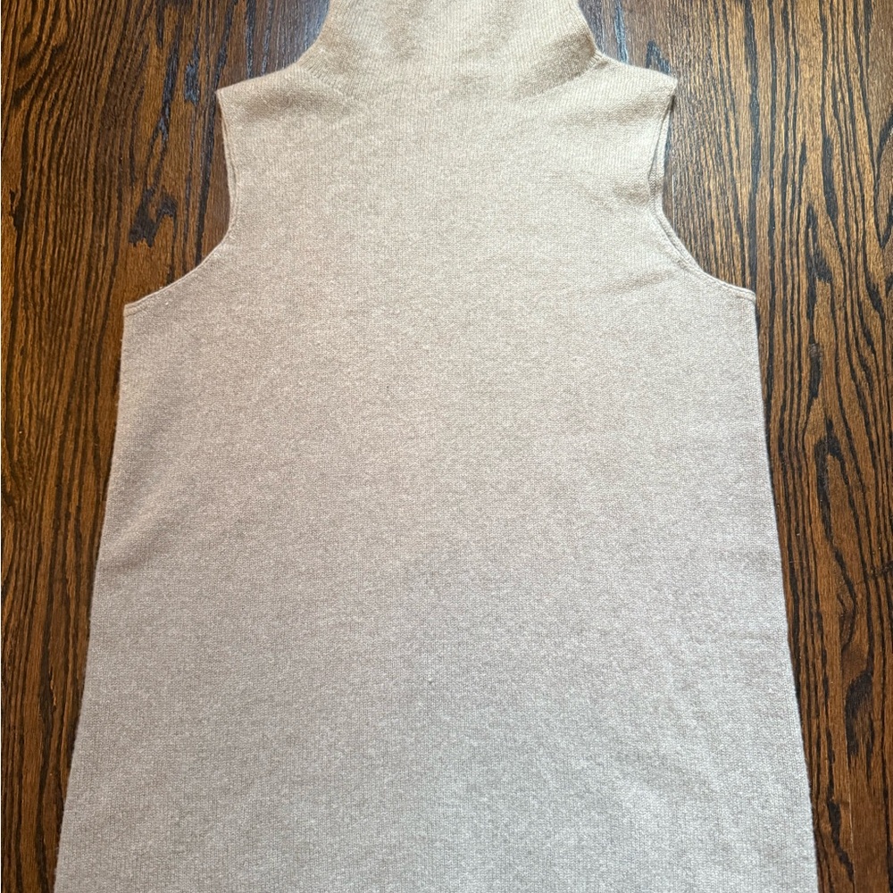 The Row Leona Cream Sleeveless Turtleneck Tank